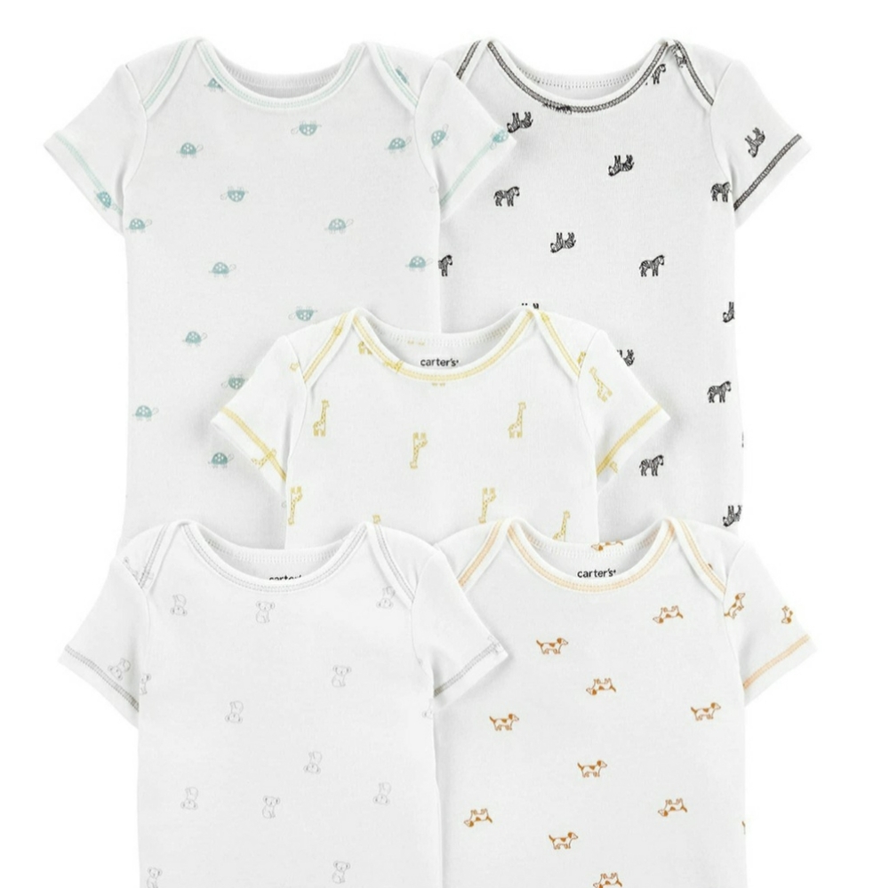 NWT Carter's 5-pack Bodysuits 3 or 6 month